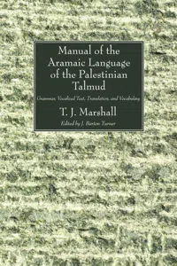 Manual of the Aramaic Language of the Palestinian Talmud_cover