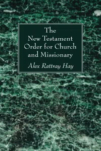 The New Testament Order for Church and Missionary_cover