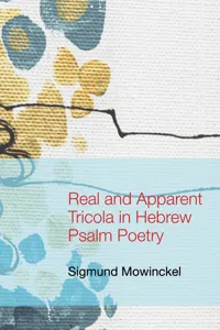 Real and Apparent Tricola in Hebrew Psalm Poetry_cover