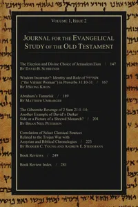 Journal for the Evangelical Study of the Old Testament, 1.2_cover