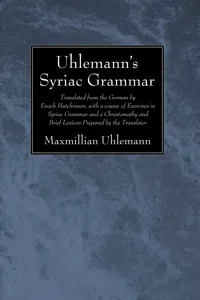 Uhlemann's Syriac Grammar_cover