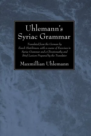 Uhlemann's Syriac Grammar