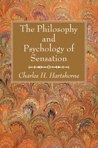 The Philosophy and Psychology of Sensation_cover