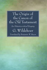 The Origin of the Canon of the Old Testament_cover