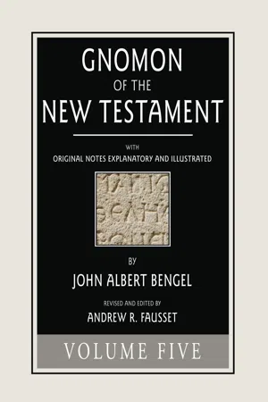 Gnomon of the New Testament, Volume 5