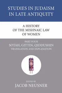 A History of the Mishnaic Law of Women, Part 4_cover