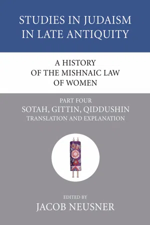 A History of the Mishnaic Law of Women, Part 4