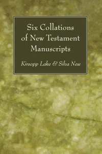 Six Collations of New Testament Manuscripts_cover