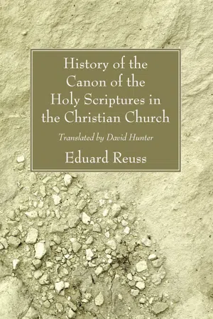 History of the Canon of the Holy Scriptures in the Christian Church