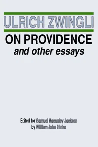 On Providence and Other Essays_cover