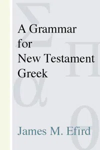 A Grammar for New Testament Greek_cover