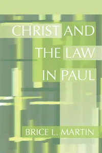 Christ and the Law in Paul_cover