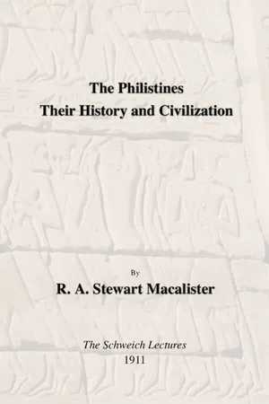 The Philistines: Their History and Civilization