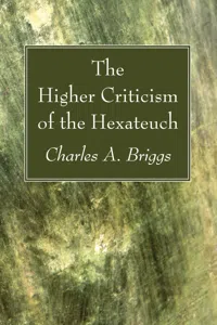 The Higher Criticism of the Hexateuch_cover