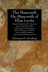 The Massoreth Ha-Massoreth of Elias Levita_cover