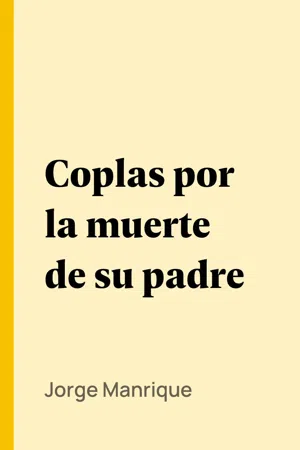 Coplas por la muerte de su padre