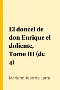 El doncel de don Enrique el doliente, Tomo II_cover