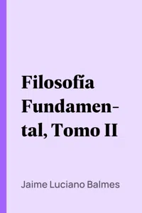 Filosofía Fundamental, Tomo II_cover