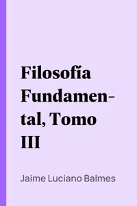 Filosofía Fundamental, Tomo III_cover