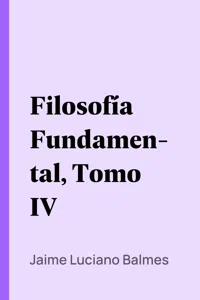 Filosofía Fundamental, Tomo IV_cover