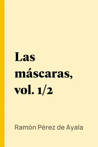 Las máscaras, vol. 1/2_cover