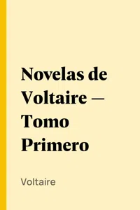 Novelas de Voltaire — Tomo Primero_cover