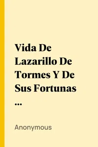 Vida De Lazarillo De Tormes Y De Sus Fortunas Y Adversidades_cover