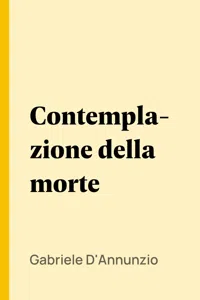 Contemplazione della morte_cover