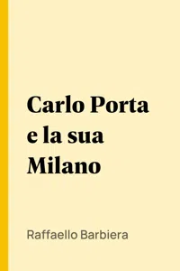 Carlo Porta e la sua Milano_cover