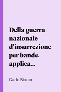 Della guerra nazionale d'insurrezione per bande, applicata all'Italia_cover