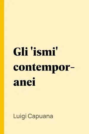 Gli 'ismi' contemporanei