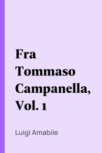 Fra Tommaso Campanella, Vol. 1_cover