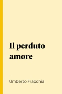 Il perduto amore_cover