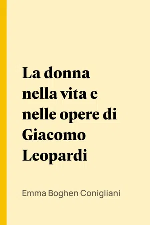 La donna nella vita e nelle opere di Giacomo Leopardi