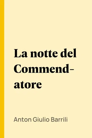 La notte del Commendatore