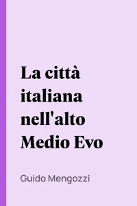 La città italiana nell'alto Medio Evo_cover