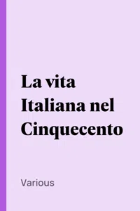 La vita Italiana nel Cinquecento_cover