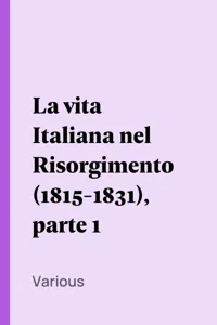 La vita Italiana nel Risorgimento, parte 1_cover