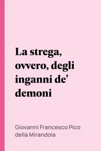 La strega, ovvero, degli inganni de' demoni_cover