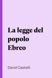 La legge del popolo Ebreo_cover