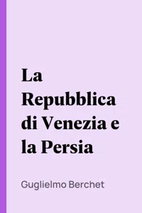 La Repubblica di Venezia e la Persia_cover