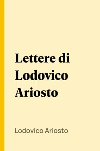 Lettere di Lodovico Ariosto_cover