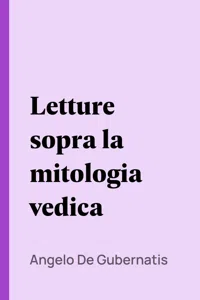 Letture sopra la mitologia vedica_cover