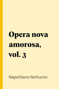 Opera nova amorosa, vol. 3_cover