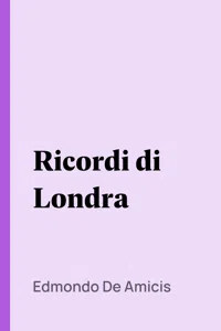 Ricordi di Londra_cover