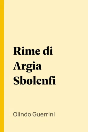 Rime di Argia Sbolenfi