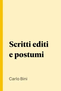 Scritti editi e postumi_cover