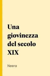 Una giovinezza del secolo XIX_cover