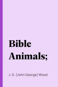 Bible Animals;_cover