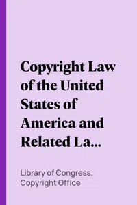 Copyright Law of the United States of America and Related Laws Contained in Title 17 of the United States Code, Circular 92_cover